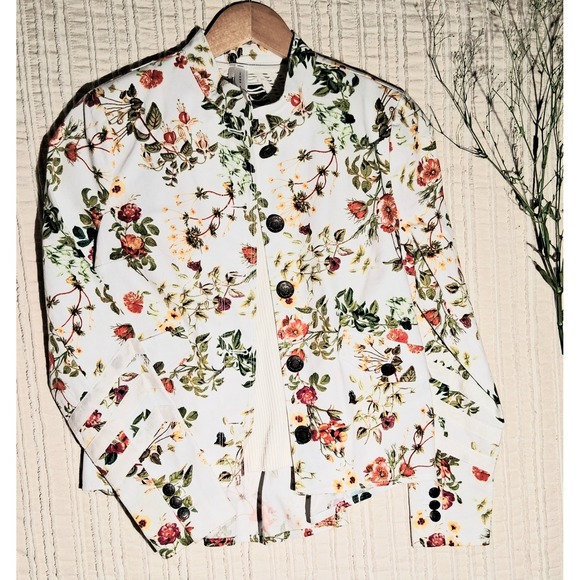 Disney Colleen Atwood Alice  Floral Blazer Womens Jacket Sz XS Artsy - Picture 1 of 17